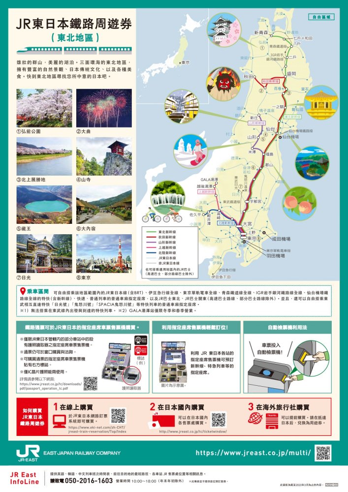 JR Pass 東日本鐵路周遊券(東北地區)
