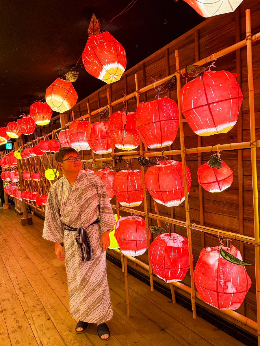 [日本青森]星野集團 青森屋 Hoshino Resorts Aomoriya 溫泉飯店 青森住宿推薦｜蘋果汁水龍頭 浮湯露天溫泉 森林泡湯｜晚餐海鮮自助餐＋早餐鮭魚卵吃到飽｜陸奧祭屋表演必看