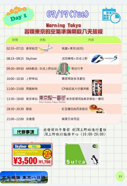 [自製旅遊手冊]我的第二本旅遊手冊-京采萬分東京八日遊